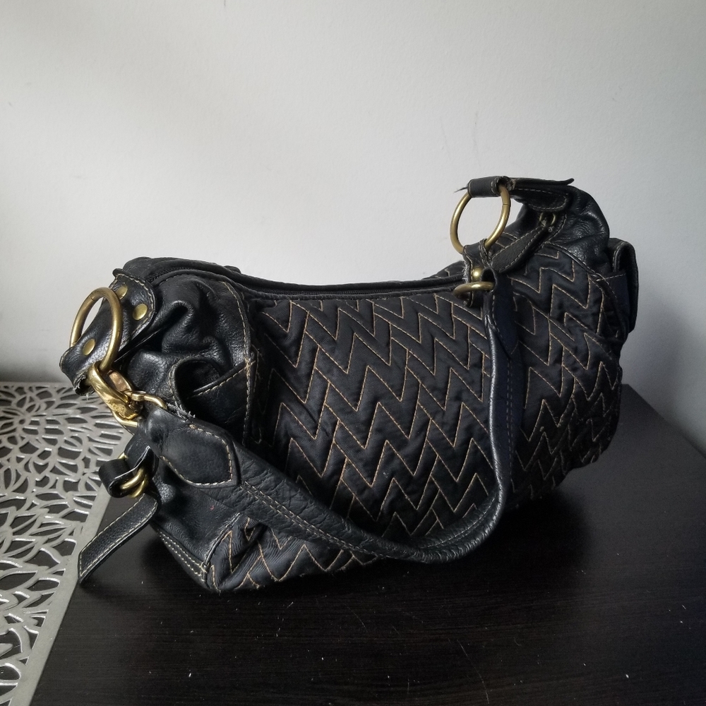 Wilsons Leather Purse Black Hobo